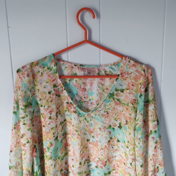 Philosophy Multicolour Sheer Long Sleeve Blouse - Picture 3 of 7